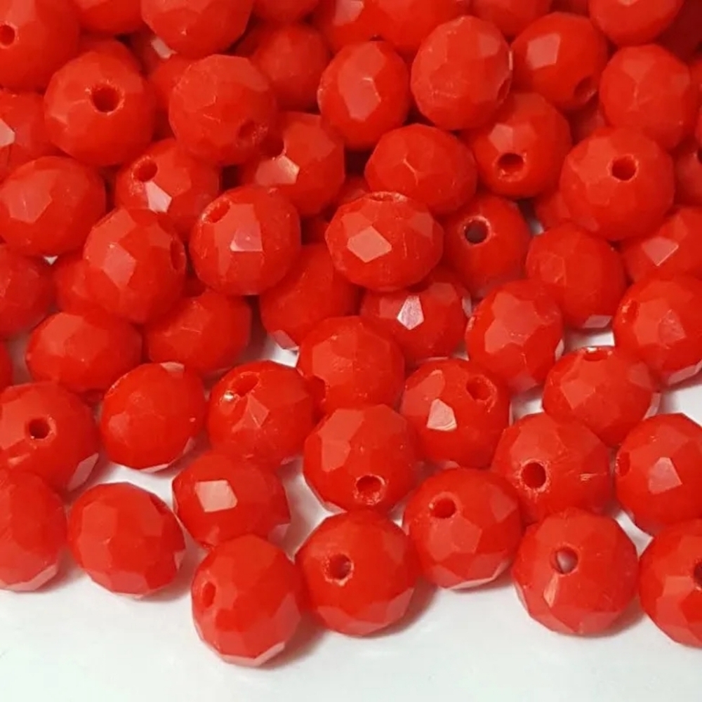 Glass Crystal Beads 40 pieces (loose Red Beads)